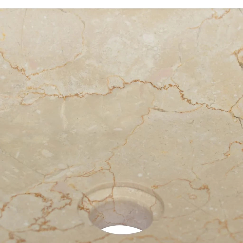 Lavabo fatto a mano 40 x 40 x 10 cm marmo crema 02_0002824