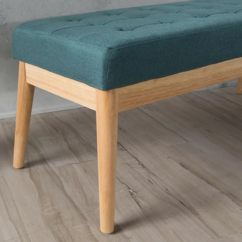Cassapanca Pouf Ottomana Verde Ingresso Panca Imbottitura Alta Densità 108x41cm