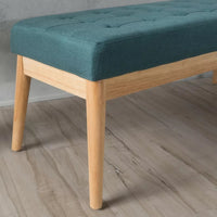 Cassapanca Pouf Ottomana Verde Ingresso Panca Imbottitura Alta Densità 108x41cm