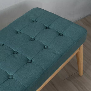 Cassapanca Pouf Ottomana Verde Ingresso Panca Imbottitura Alta Densità 108x41cm