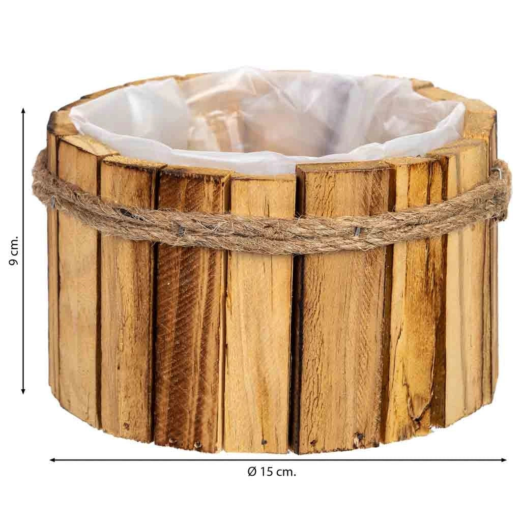 Cesto tondo in legno 15x15x9h cm