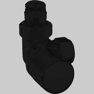 VALVOLA D'ARREDO AD ANGOLO TERMOSTATIZZABILE SX HIGH STYLE B  Nero Opaco 1/2 x 2419     ARTECLIMA