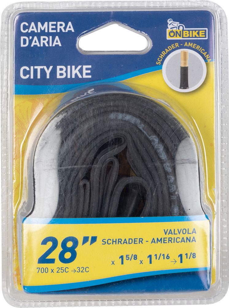 Camera d'aria Mountain Bike City Bike 28â€ x 1 5/8 x1 1/16 -1 1/8 Americana