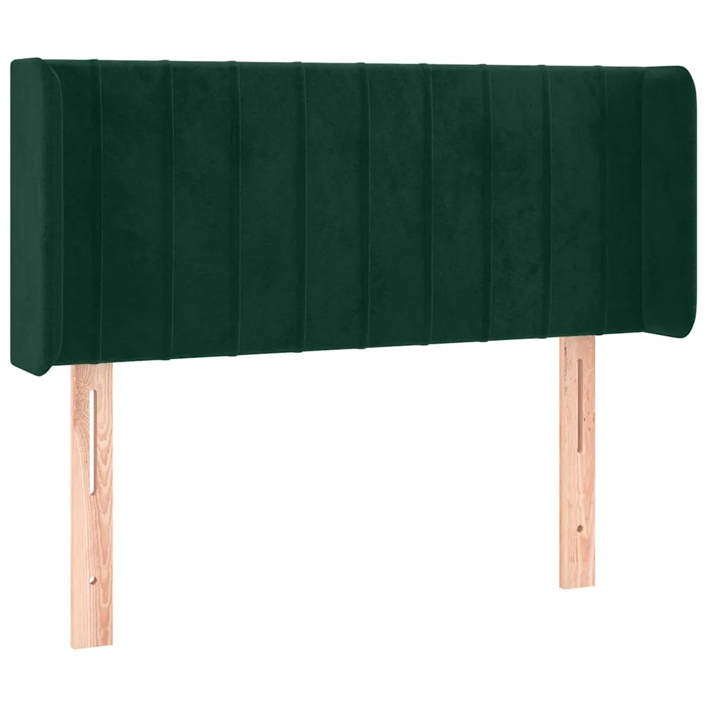 Testiera ad Orecchio Verde Scuro 93x16x78/88 cm in Velluto 3119045