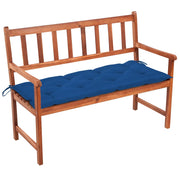 Panca da Giardino con Cuscino 120 cm in Massello di Acacia