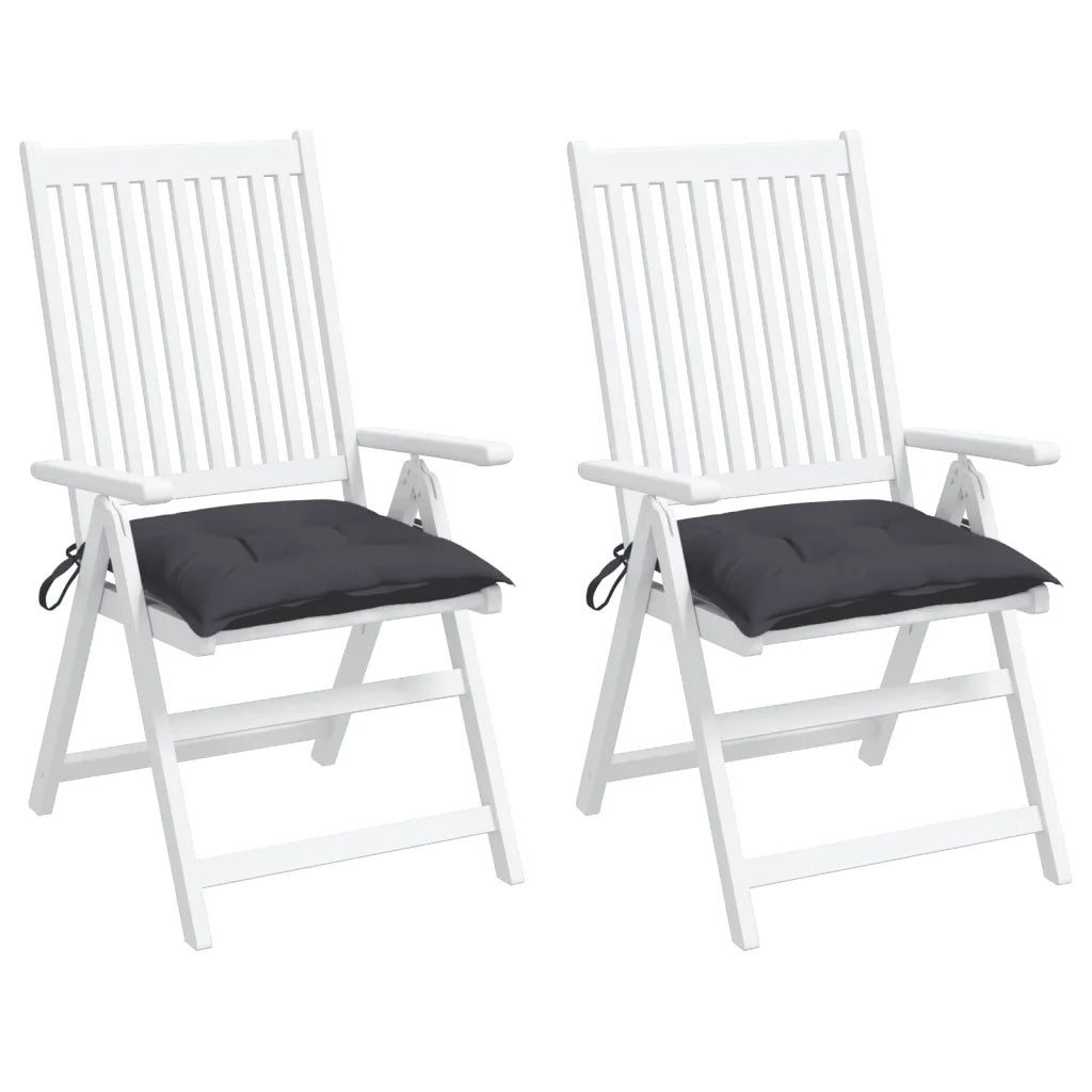 Cuscini per Sedia 2 pz Antracite 40x40x7 cm in Tessuto Oxford