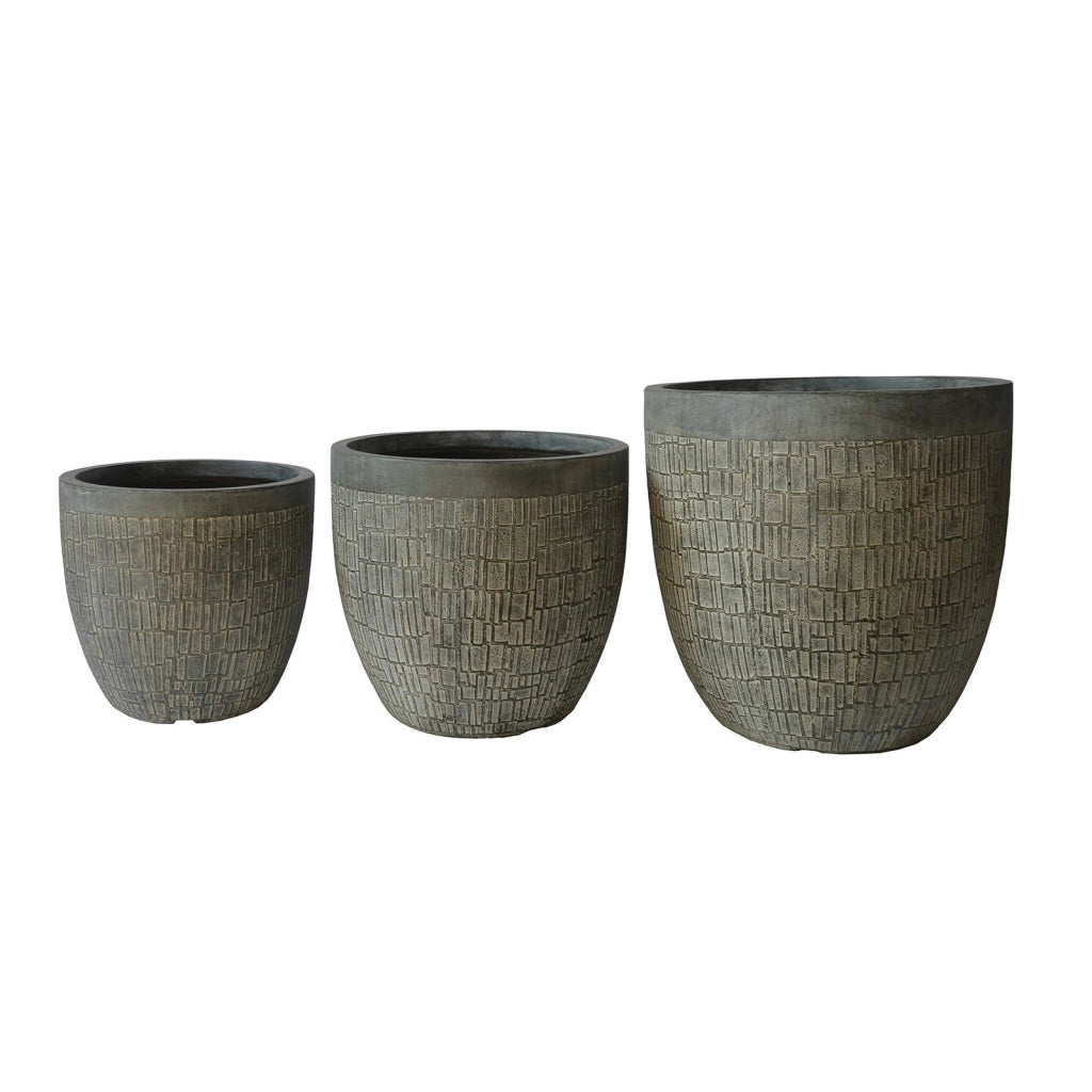 Set di vasi in Fibra sintetica cm 44x44x44 - STIRLING