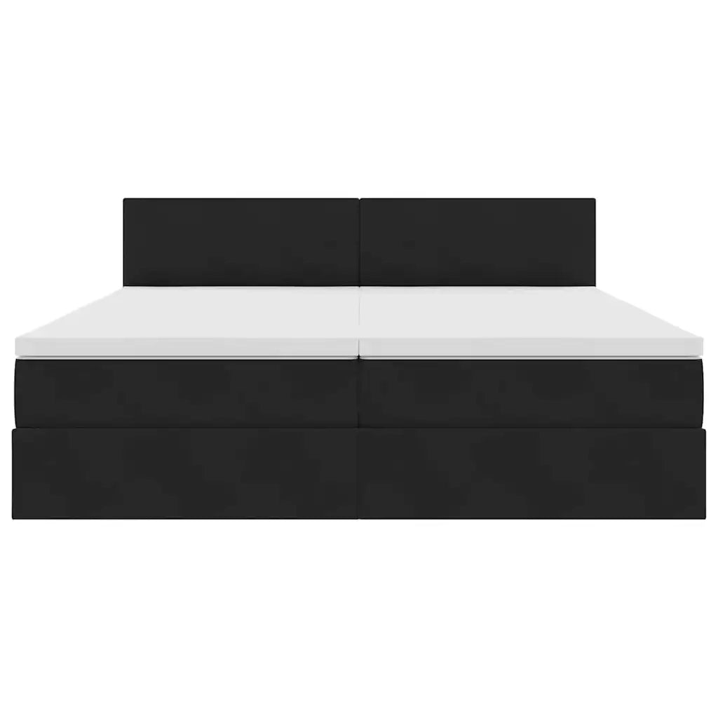 Letto con Contenitore con materasso Nero 100 x 200 cm