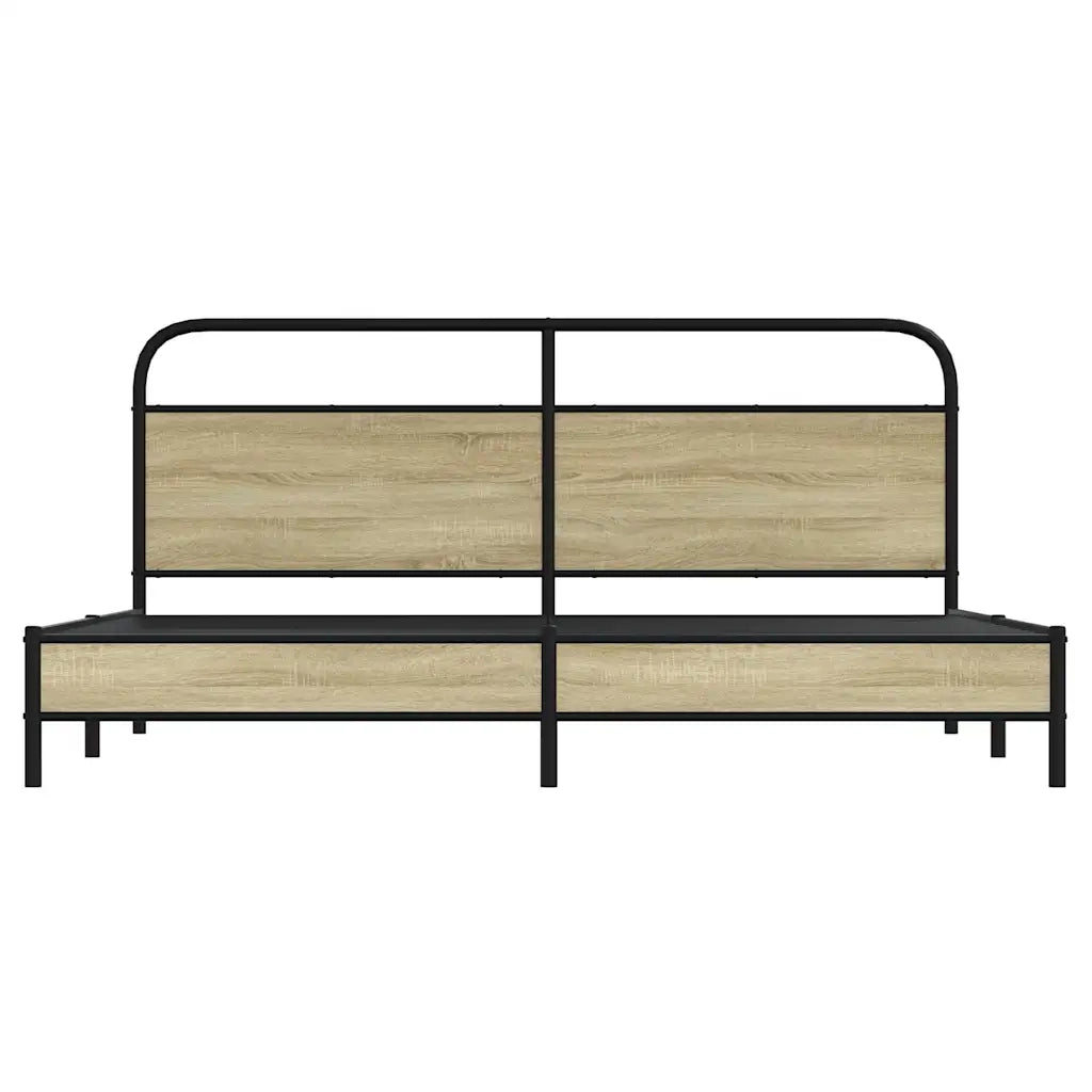 Giroletto senza Materaso in Metallo Rovere Sonoma 193x203 cm 3318686
