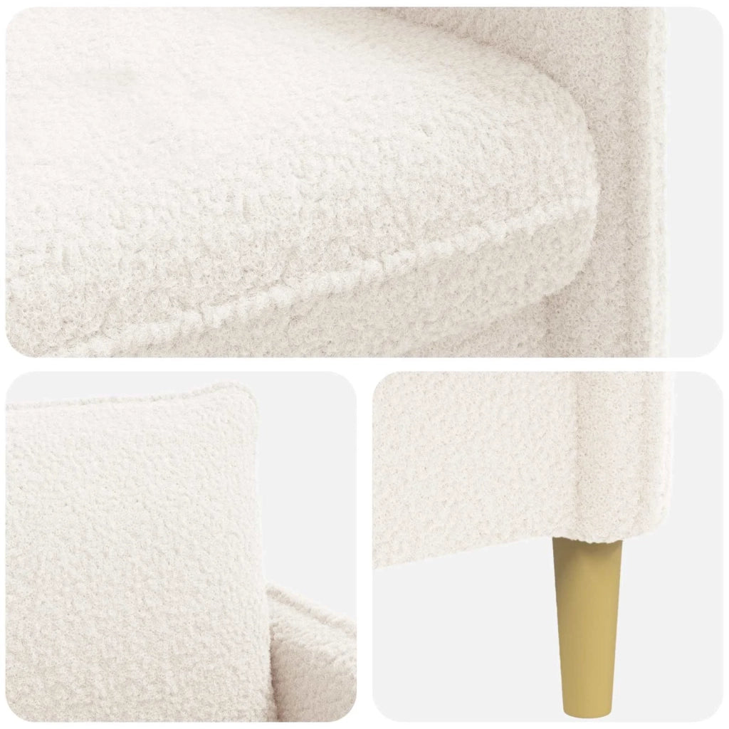 Poltrona XXL Crema Bouclé 42043563