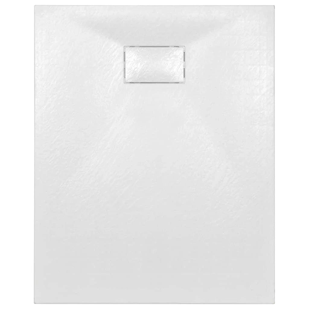 Piatto doccia rettangolare per bagno casa interno foro di scarico standard 9 cm smc 100 x 80 cm bianco 02_0003445