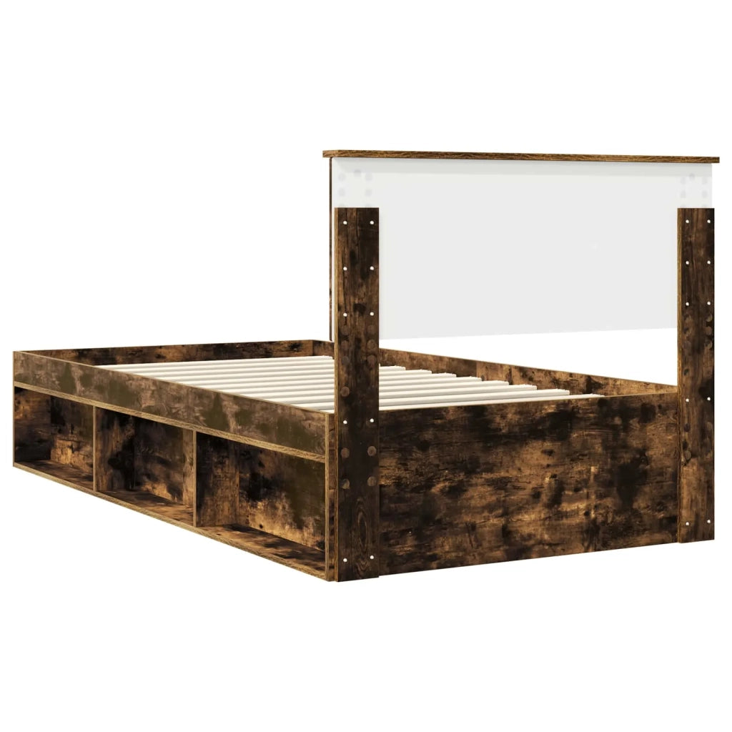 Struttura del letto-Giroletto Rovere fum¨¦ 100 x 200 cm Pino massello 858555