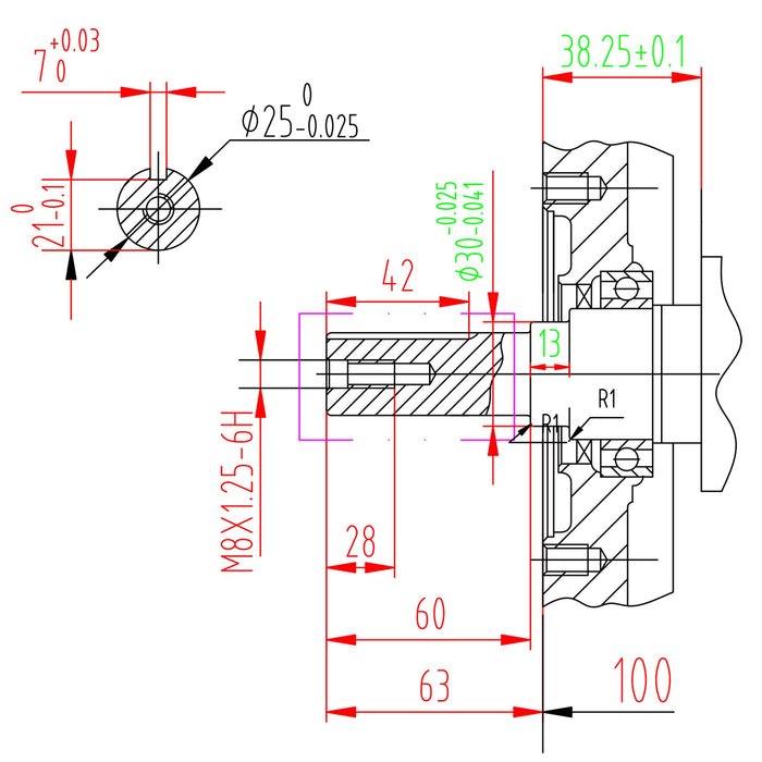 LIFAN KP460 Motore a benzina 25mm con 15,6 CV 1 cilindro per piastre vibranti e macchine edili