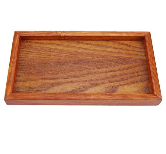 Piatto di servizio in legno - Rectangolare - Antiscivolo - 22x12 cm - Leggero - Sostenibile - Design Moderno