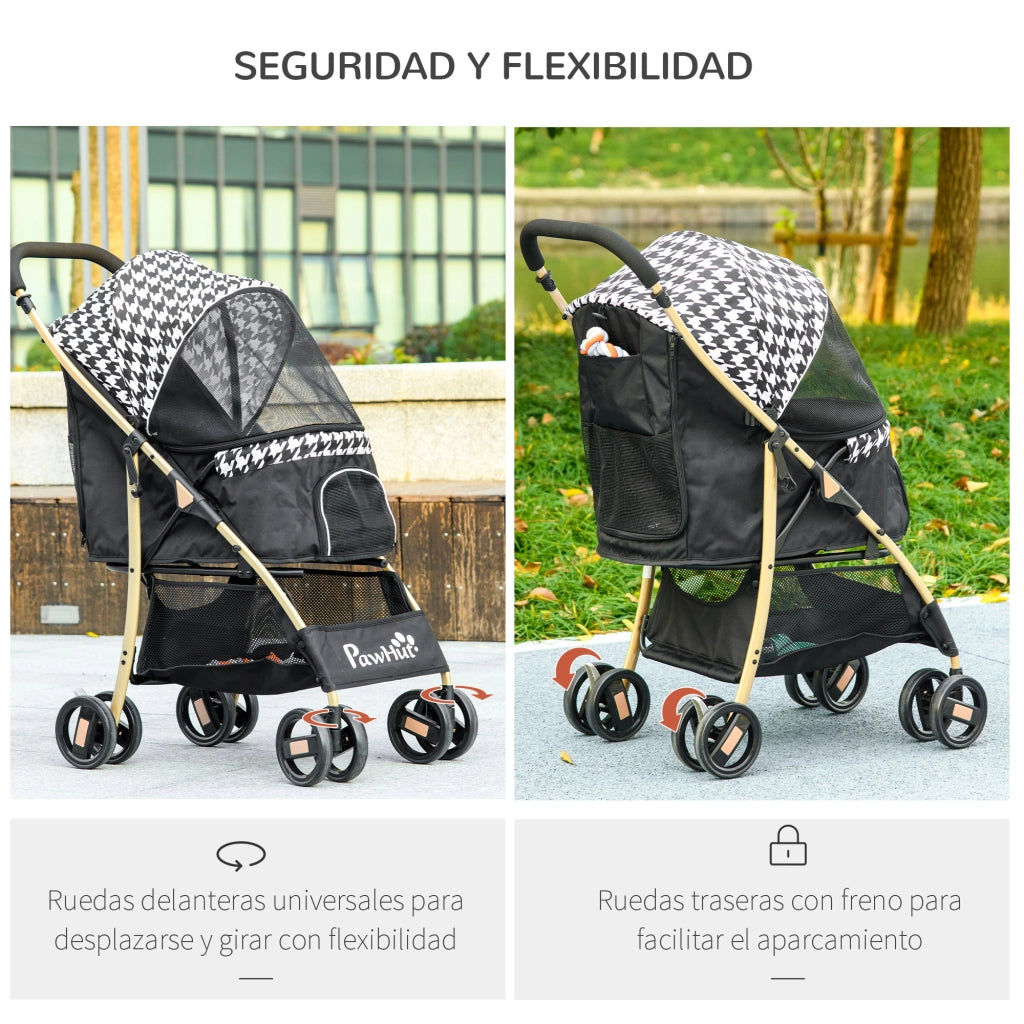 Cestino per Animali Domestici con 2 Ante Finestra a Rete Cassa di Stoccaggio Corda di Sicurezza ¨C zephmum ¨C 80x44.5x97 cm Nero