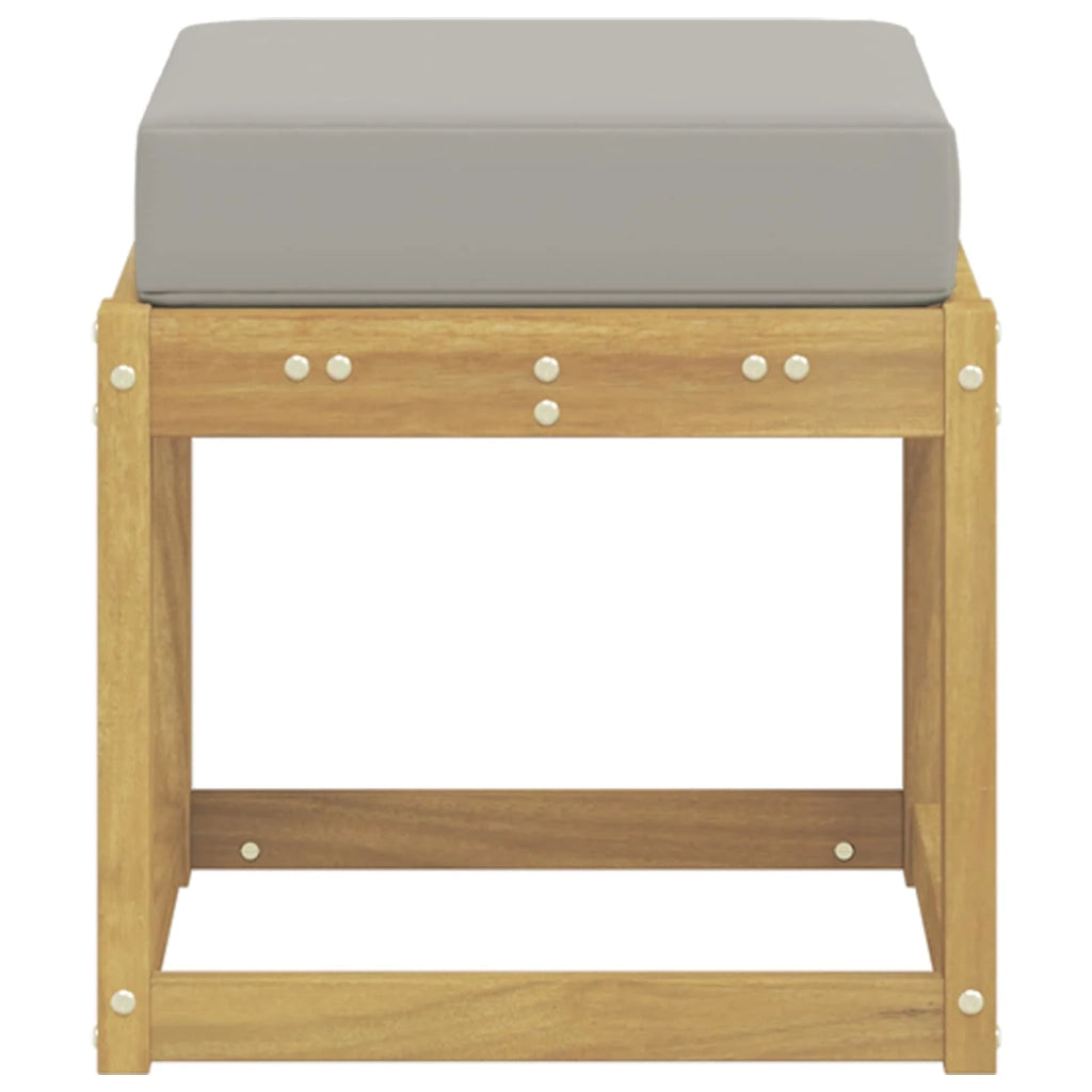 Panca da esterno con cuscino Bianco 43 x 43 x 45 cm 901663