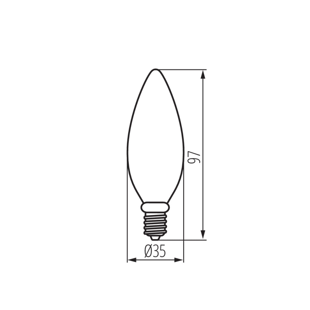 Lampadina LED Filamento 3,8W=60W E14 Candela 4000K Kanlux