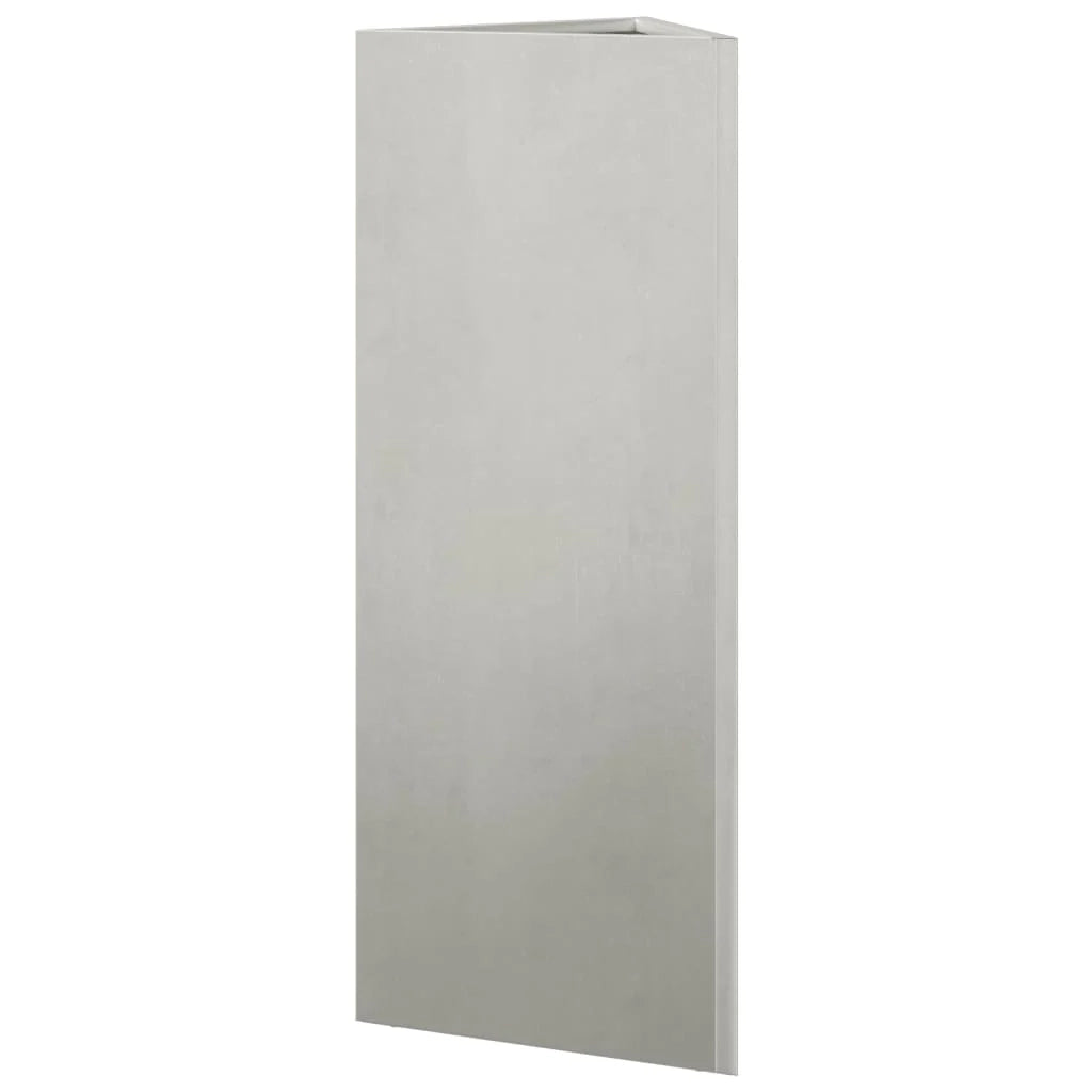 Fioriera rialzata per piante fiori giardino terrazze set da 2 triangolare 30 x 26 x 75 cm acciaio inox argento 02_0039097
