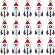 50 pezzi di Charms a forma di razzo per creare gioielli e progetti DIY