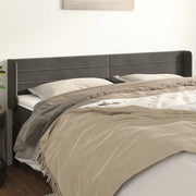 Testiera ad Orecchio Grigio Scuro 163x16x78/88 cm in Velluto 3118963