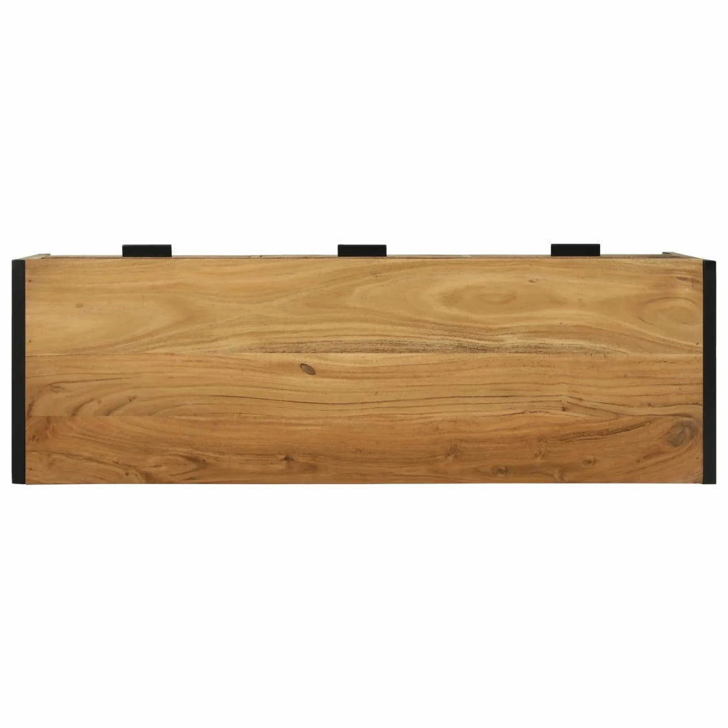 Mobile TV Marrone 100 x 35 x 50 cm Legno di Acacia Massello 374112