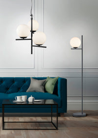 Lampada a Sospensione da Interno  E14 in Metallo Nero Opaco