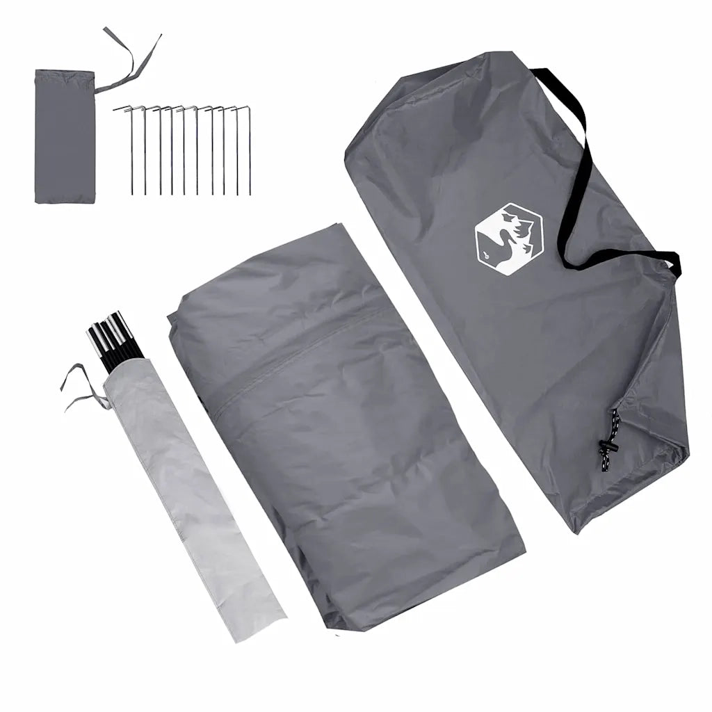 Tenda da Carovana per 3 Persone con tetto Grigio e arancione 42001082