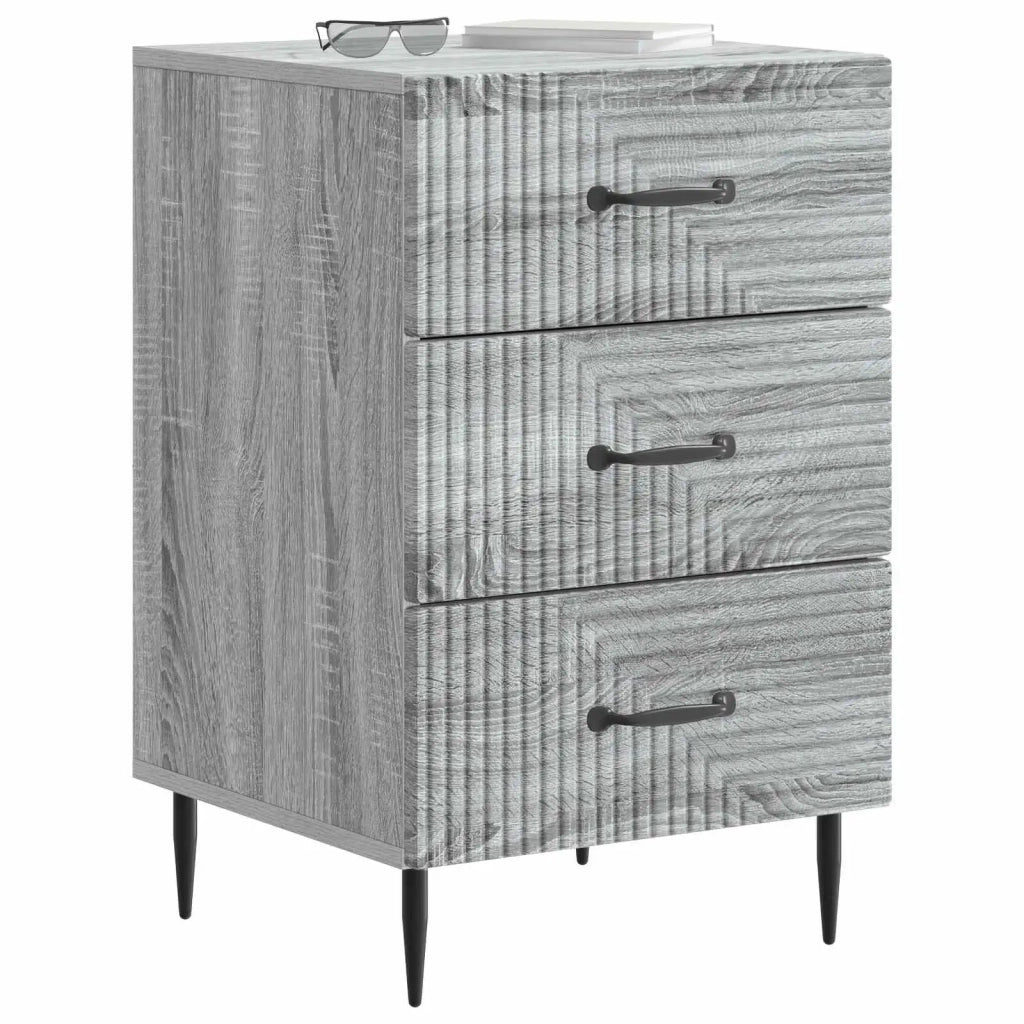 Armadio da Notte con cassetto Grigio Sonoma 43 x 41 x 66,5 cm 894791