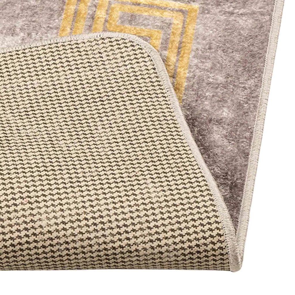 Runner Tappeto MARSA Grigio 80 x 250 cm Poliestere e PVC