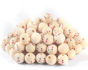 Confezione di 100 pezzi di perline in legno da 10 mm - Perline in legno - Perline per hobby - Perline per gioielli - Perline per creare gioielli - Perline robuste e resistenti