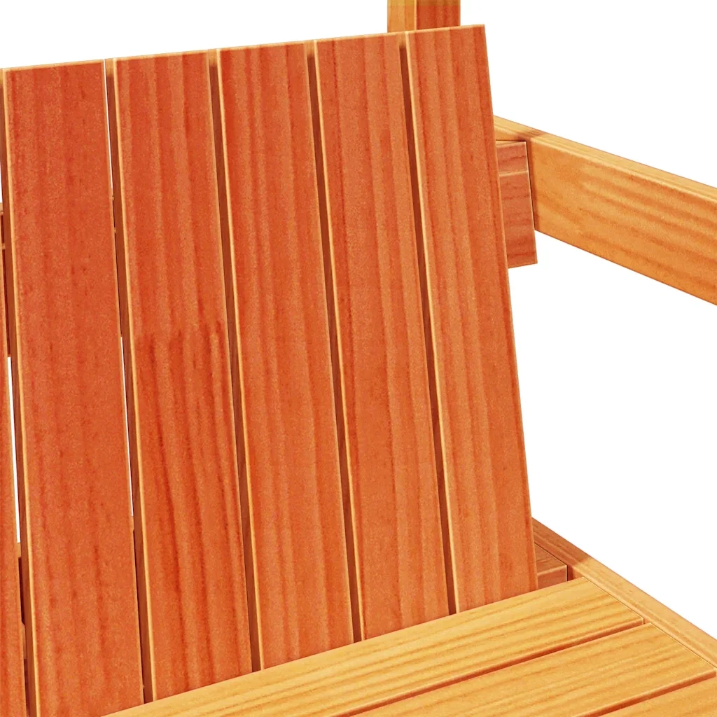 Panca con Tetto Marrone Cera 117,5x70x176,5 cm in Legno di Pino CFW7307426