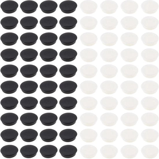 Elementi di finitura per mobili - 20 mm - Materiali in plastica - Copertura - Adatto per mobili - Bianco - 80 pezzi