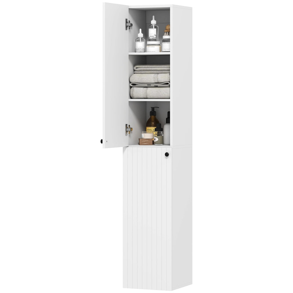 Armadietto da Bagno ¨C Zephmum ¨C Bianco 6 Ripiani MDF