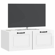 Mobile TV da Muro | Armadietto TV | Mobile Porta TV Bianco Lucido 78,5 x 41 x 30 cm