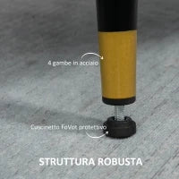 Divano 2 Posti in Tessuto Effetto Lino con Gambe in Acciaio e Cuscini Imbottiti, 139x68x80 cm, Bianco Crema