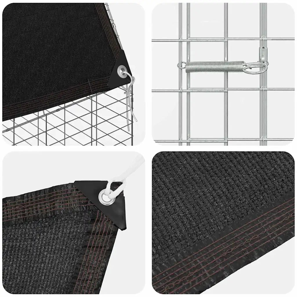 Gabbia per Conigli Argento 300 x 100 x 210 cm Acciaio zincato