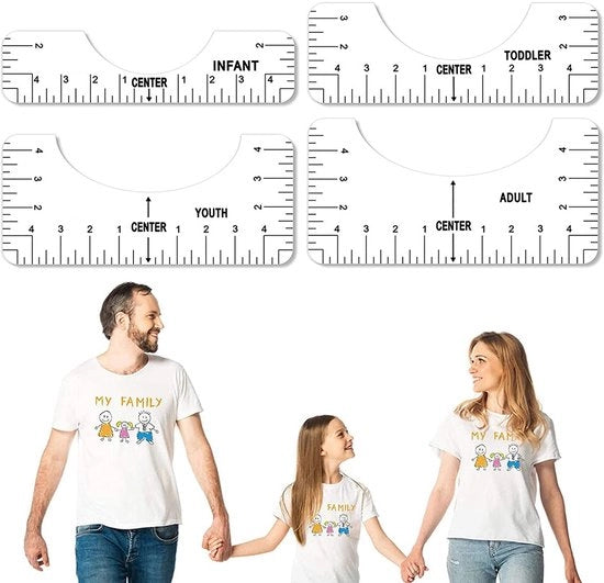 Strumento di allineamento per T-shirt - Linea di allineamento PVC - Strumento di precisione per la sartoria - Allineamento costante - Facile da utilizzare - Peso 58 g - Linea di allineamento per T-shirt