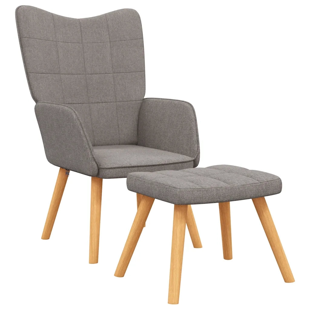Poltrona Relax con Poggiapiedi Tortora in Tessuto cod mxl 8800