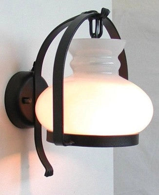 LANTERNA PLAFONIERA LAMPADA APPLIQUE DA PARETE COUNTRY CM.21x17x18 NERO