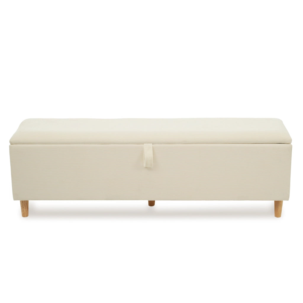 Letto matrimoniale in legno - Zephmum- 140¡Á200cm - Quercia chiara - Testiera con LED, panchina