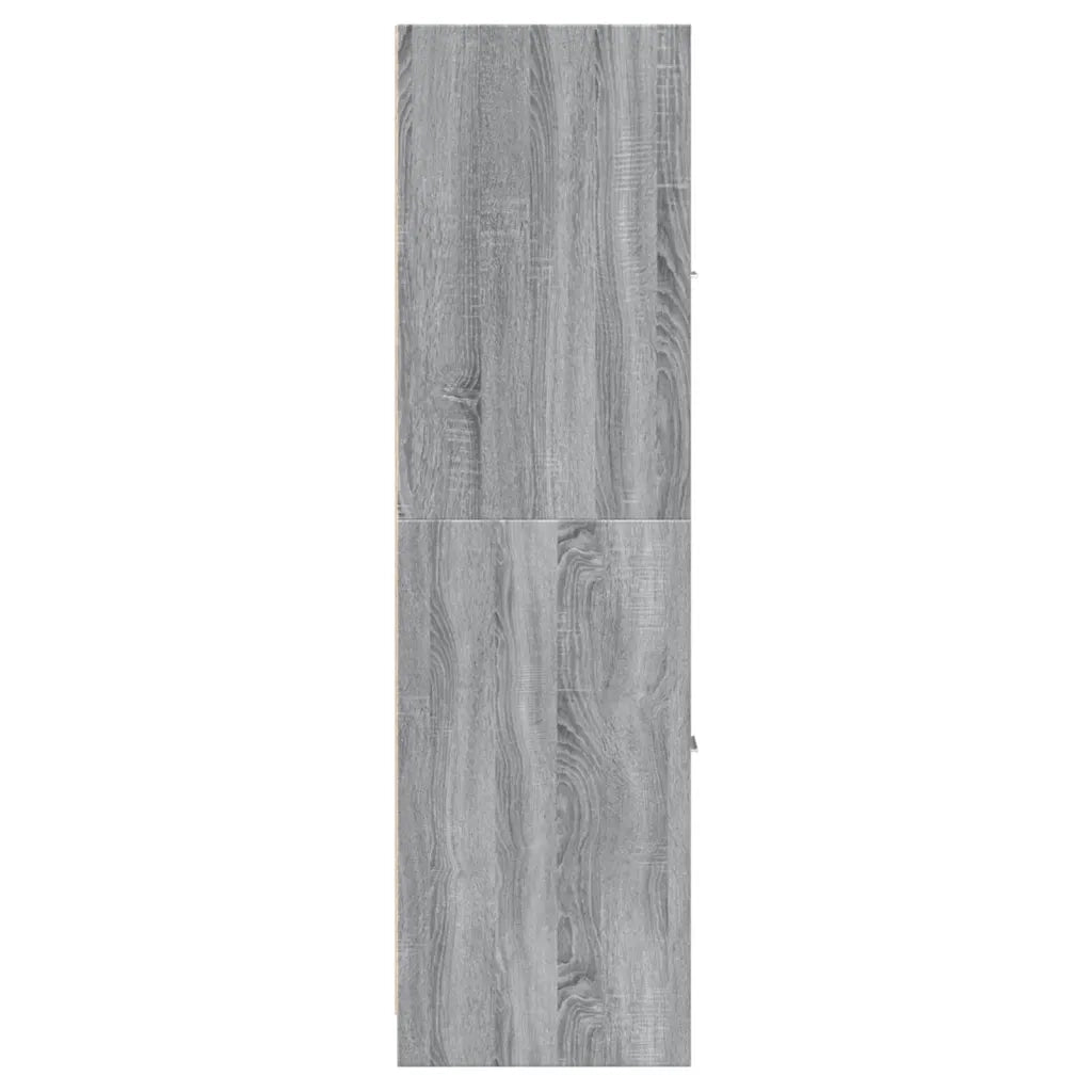Armadietto da Farmacia Grigio Sonoma 30x41x144,5 cm Truciolato