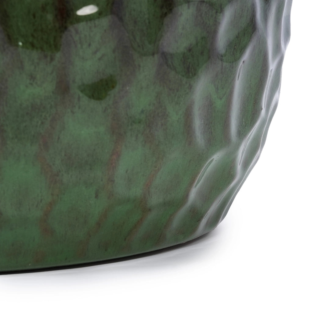 Vaso per piante in ceramica verde antico, interno ed esterno
