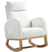 Poltrona Relax Dondolo ¨C Minimal ¨C Tessuto Cremewei? 100x80x100