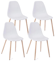 Set 4 Sedie 53x46x82 cm in Polipropilene Bianco