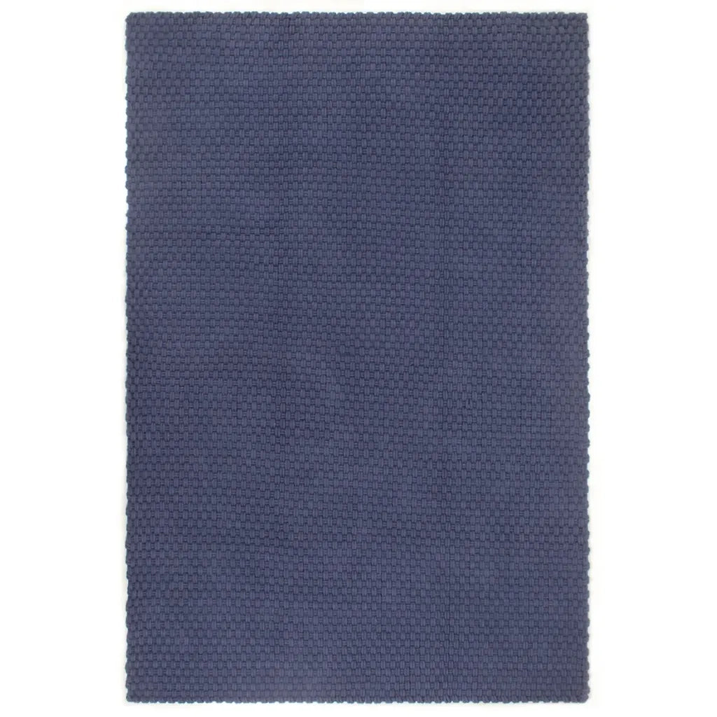 Tappeto Rettangolare Blu Marino 160x230 cm in Cotone cod mxl 58294