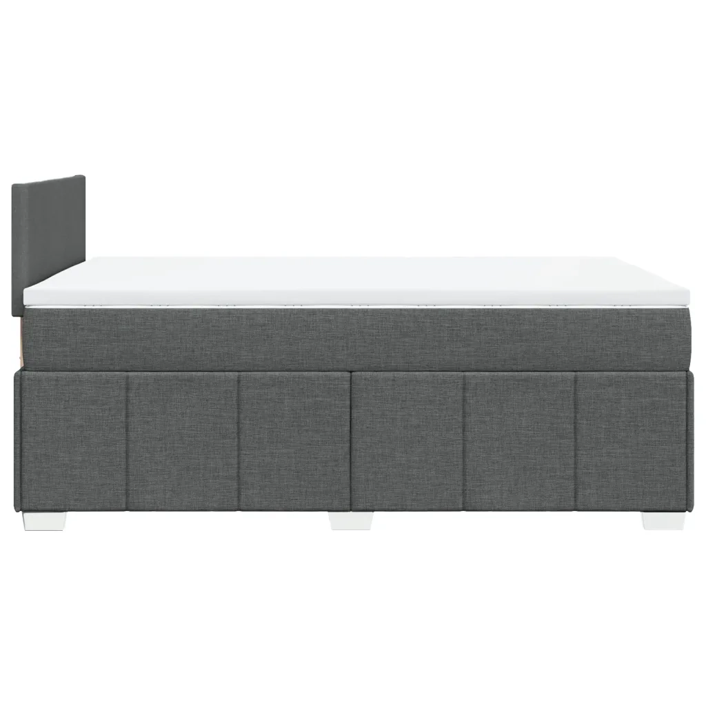 Giroletto a Molle con Materasso Grigio Scuro 120x190cm Tessuto