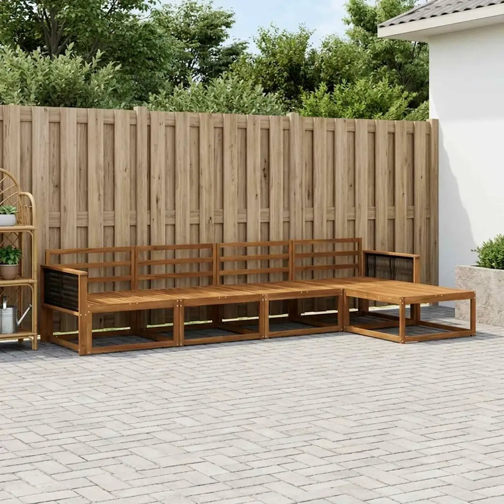 Set di divani da esterno 5 pcs Naturale