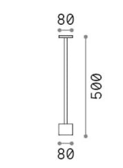 TOFFEE PT D80 H050, Piantana Ricaricabile, Ideal Lux Colore: Grigio Scuro