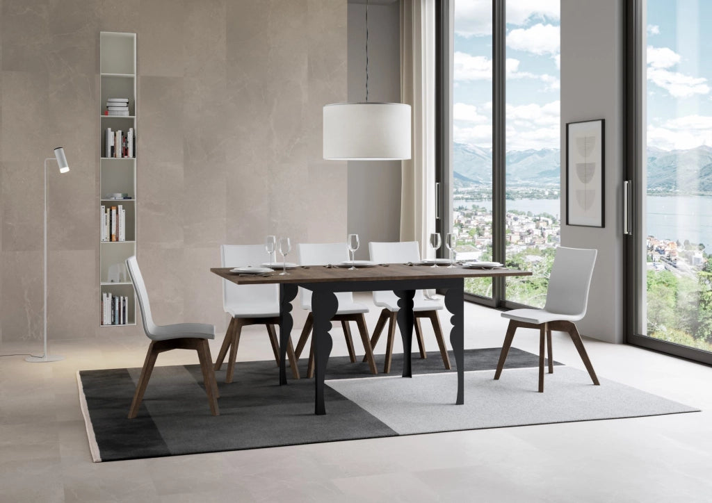 Tavolo Allungabile 90-180x90x78/80 cm Paxon Libra Noce