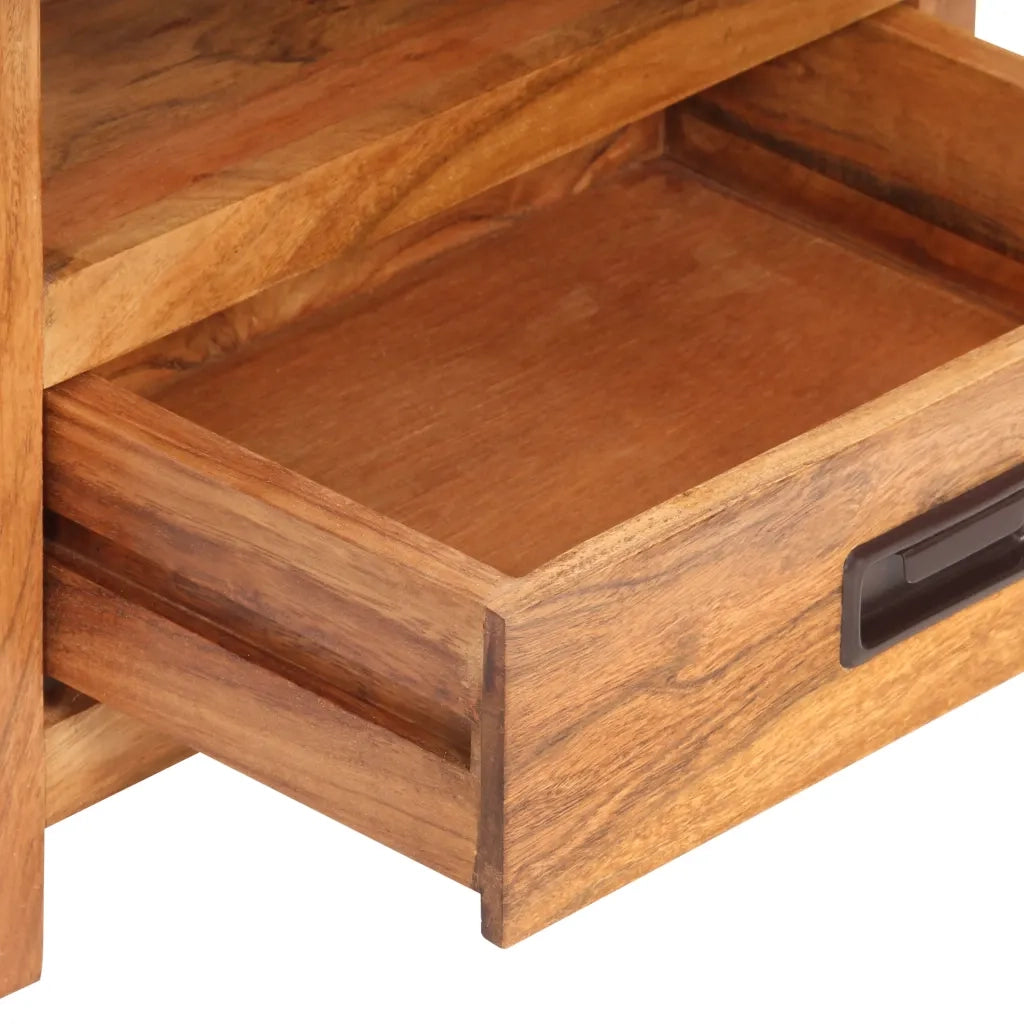 Comodino 40x30x60 cm in Legno Massello Acacia Finitura Ambra 289633